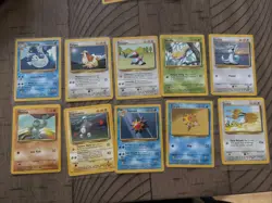 Lot of 10 Vintage base Set Pokemon Cards Great Condition - Image 1