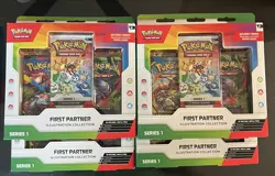 Lot of 4 Pokemon First Partner Illustration Collection Series 1 SEALED BOXES - Image 1
