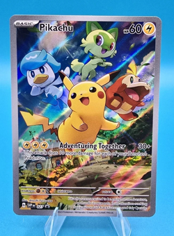 Pokemon TCG Pikachu SVP 027 Paldea Evolved ETB Black Star Promo - Image 1