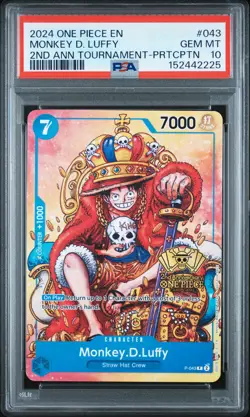 2024 ONE PIECE PROMOS #043 MONKEY D. LUFFY PSA 10 - Image 1