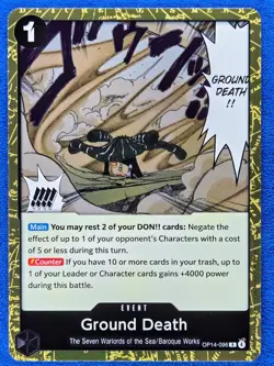 Ground Death OP14-096 R | The Azure Sea's Seven | One Piece TCG | English - Image 1