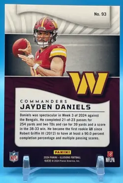 2024 Panini Illusions #93 Jayden Daniels Rookie /175 Commanders RC - Image 2