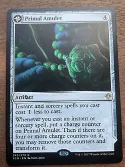 Primal Amulet / Primal Wellspring - Ixalan - Rare - NM (see pics) MTG - Image 1