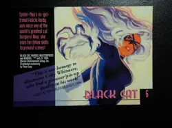 1994 MARVEL MASTERPIECES - BASE CARD # 6 BLACK CAT - Image 4