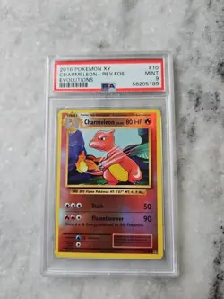 2016 Pokemon XY Charmeleon - Rev. Foil Evolutions - PSA 9 - Mint 10/108 - Image 1
