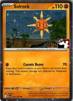 Solrock - 075/132 Prize Pack Series Cards Holo NM - Image 1