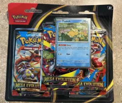 Pokemon TCG Mega Evolution 3 Pack Blister with Psyduck Promo Card - Image 1
