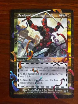 MTG: Secret Lair Deadpool Trading Card Pool Party Foil Chase Card - Image 1