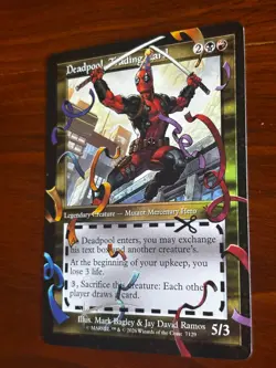MTG: Secret Lair Deadpool Trading Card Pool Party Foil Chase Card - Image 2