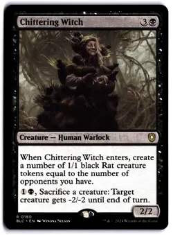 Chittering Witch NM BLC Commander: Bloomburrow MTG - Image 1