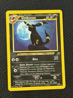 Pokemon TCG Umbreon Neo Discovery Holo Card 13/75 Unlimited Rare 2001 - Image 1