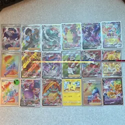 Pokemon TCG 18 Card Lot Rainbow Rare Promo VMAX Pikachu Opal - Image 1