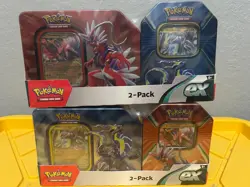 Pokemon Paldea Legends Tins Miraidon Koraidon Costco 2-Pack Bundle Set of 2 - Image 1