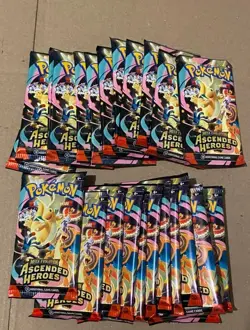 Lot of 56 Pokemon TCG Mega Evolution Ascended Heroes Booster Packs SEALED Lot - Image 3
