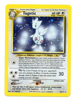 Pokemon Card: Togetic 16/111 HOLO SWIRL Neo Genesis Vintage Rare! NM - Image 1