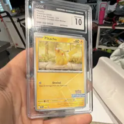Pokemon Pikachu 225 Sv: Scarlet & Violet Promo World Championship 2025 CGC 10 - Image 1