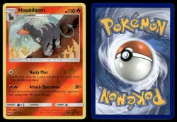 HOUNDOOM 46/214 RARE LOST THUNDER POKEMON REVERSE HOLO NM - Image 1