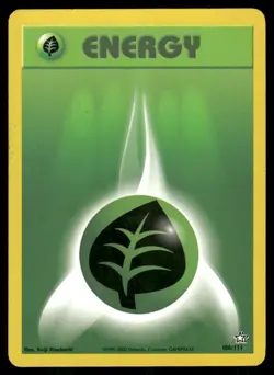 GRASS ENERGY 108/111 NEO GENESIS POKEMON NM - Image 2