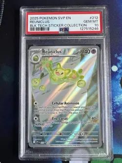 PSA 10 REUNICLUS 212/086 BLACK BOLT TECH STICKER COLLECTION POKEMON - Image 1