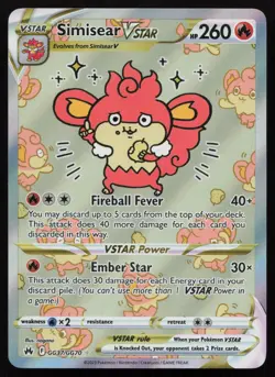 Simisear VSTAR GG37/GG70 Crown Zenith Galarian Gallery Pokemon English NM - Image 1