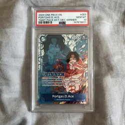PSA 10 Portgas D. Ace (Tournament Pack Oct-Dec Winner) OP07-053 EN One Piece TCG - Image 1