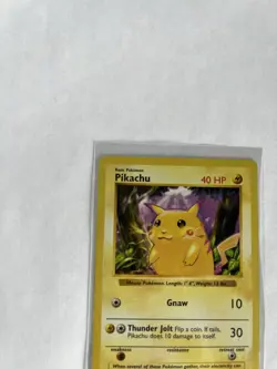 Pokemon TCG Base Set Pikachu Shadowless Red Cheeks Card MP - Image 2