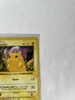 Pokemon TCG Base Set Pikachu Shadowless Red Cheeks Card MP - Image 3