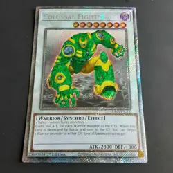 YuGiOh Colossal Fighter (Iron Man v Dr. Doom), Platinum Secret Rare, RA03-EN200 - Image 1