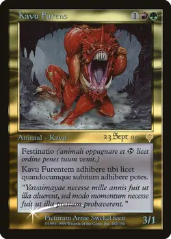 MP - Foil - Raging Kavu (Latin) - 262 - Prerelease Cards - Image 1