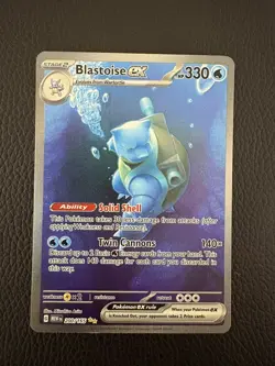 Pokemon TCG Blastoise EX Scarlet & Violet 151 Card 200/165 Near Mint Condition - Image 1