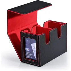 480+ Trading Card Deck Box with 2pcs Toploader Double Window Commander Display - Image 1