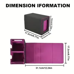 480+ Trading Card Deck Box with 2pcs Toploader Double Window Commander Display - Image 2