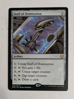 Staff of Domination #343 (NM) Commander Legends CMR Magic MTG - Image 1
