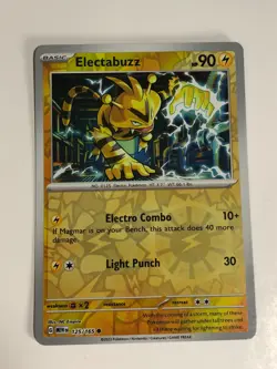 Pokemon TCG 151 Reverse Holographic Electabuzz 125/165 Near Mint - Image 1