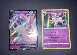 Lot of 10 Pokemon TCG Sylveon/Eevee/Glaceon Holos GX/Vstar/Promo Cards - Image 5