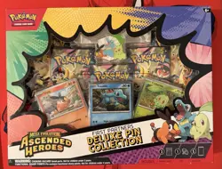 Pokemon Ascended Heroes Mega Emboar Ex and Deluxe Pin Collection. SEALED!! - Image 2