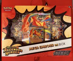 Pokemon Ascended Heroes Mega Emboar Ex and Deluxe Pin Collection. SEALED!! - Image 4