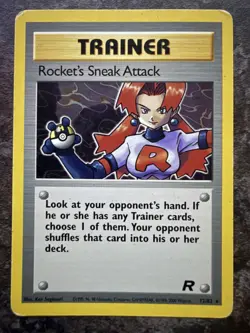Pokemon Rocket's Sneak Attack (72) 72/82 Unlimited Team Rocket Rare - Image 1