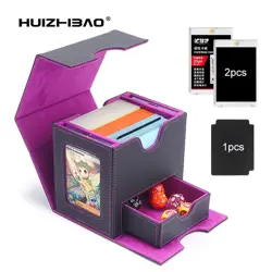 card Deck Box for MTG, Double Storage Box with 2 Commander Display & 1 Dice Tray - Image 1