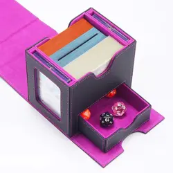 card Deck Box for MTG, Double Storage Box with 2 Commander Display & 1 Dice Tray - Image 3