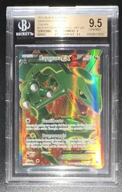 POKEMON BGS 9,5 RAYQUAZA EX FULL ART 123/124 STIRPE DEI DRAGHI 2012 POP 1 in🌍 - Image 1