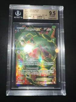 POKEMON BGS 9,5 RAYQUAZA EX FULL ART 123/124 STIRPE DEI DRAGHI 2012 POP 1 in🌍 - Image 3