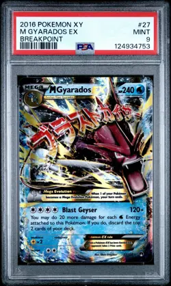 M Gyarados EX #27 - 2016 Pokemon XY Breakpoint - PSA 9 - Image 1