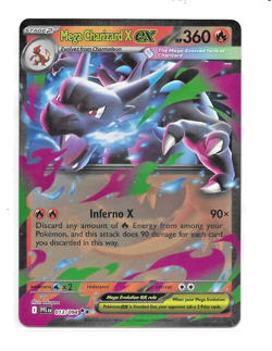 2025 Pokemon Phantasmal Flames Mega Charizard X ex #013/094 Double Rare JE4 - Image 1