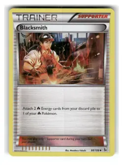 Blacksmith 88/106 Uncommon Flashfire Pokemon Reverse Holo Lightly Played - Image 1