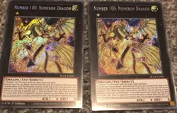2x Yu-Gi-Oh! TCG Number 100: Numeron Dragon BLCR-EN084 Secret Rare Near Mint - Image 1