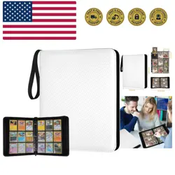 9 Pocket Card Binder, Zip Trading Card Binder, 720 Double Sided Pocket PU Ca... - Image 1