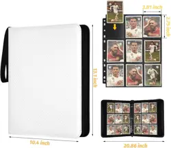 9 Pocket Card Binder, Zip Trading Card Binder, 720 Double Sided Pocket PU Ca... - Image 4