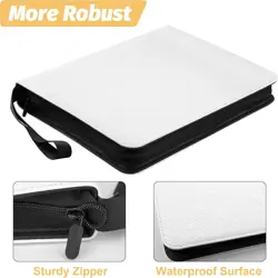 9 Pocket Card Binder, Zip Trading Card Binder, 720 Double Sided Pocket PU Ca... - Image 5