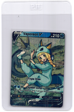 HandMade Per Order PokeTeamLegends Pokemon Card Hol PTL327 Lillie Vaporeon - Image 1
